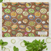 Filippijns voedselpatroon theedoek (Gevouwen)