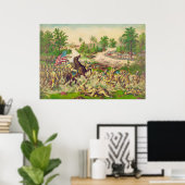 Filippijnse Amerikaanse oorlogsstrijd tegen Quingu Poster (Thuiskantoor)