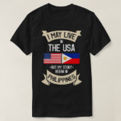 Filippijnse Amerikaanse vlag Filippijnse rots Gift T-shirt (Design voorkant)