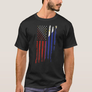 Filippijnse Amerikaanse vlaggepride Filipijnen ver T-shirt