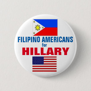 Filippijnse Amerikanen voor Hillary 2016 Ronde Button 5,7 Cm