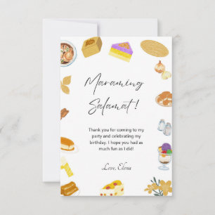 Filippijnse bedankkaart Filippijnse eten thema