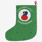 Filippijnse engel kerstvlag gepersonaliseerd grote kerstsok (Achterkant)