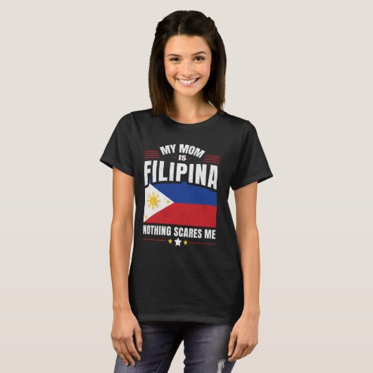 Filippijnse Filippijnen Mijn moeder is FILIPINA Ni T-shirt (Voorkant volledig)