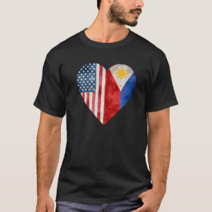 Filippijnse Filippijnse Filippijnse vlag Amerikaan T-shirt