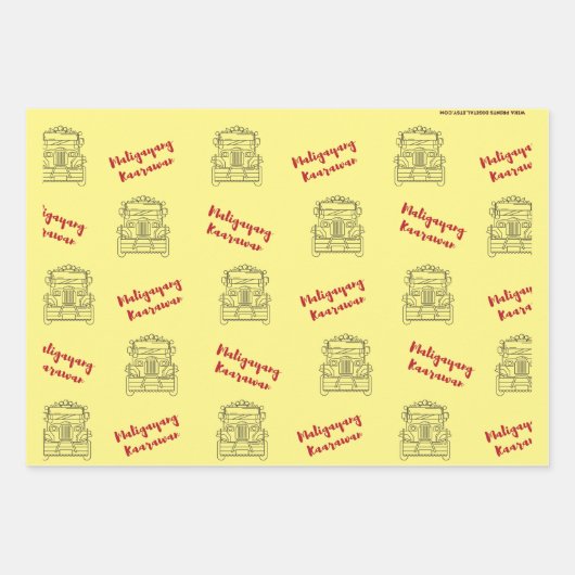 Filippijnse, geïnspireerde Gift Wrapping Paper Set (Voorkant 2)