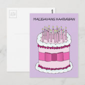 Filippijnse gelukkige verjaardag Maligayang Kaaraw Briefkaart (Voorkant / Achterkant)