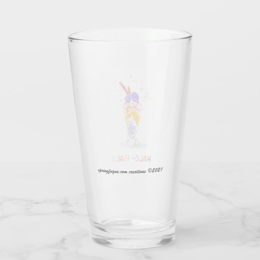 Filippijnse Halo Halo Waterverf Afdrukken Glas (Achterkant)