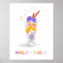 Filippijnse Halo Halo Waterverf Afdrukken