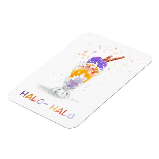 Filippijnse Halo Halo Waterverf Magnet Magneet (Linkerzijde)