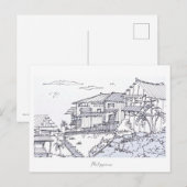 Filippijnse handschets briefkaart (Voorkant / Achterkant)