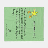 Filippijnse herfst fleece deken (Voorkant (Horizontaal))