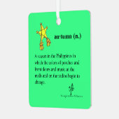 Filippijnse herfst metalen ornament (Voorkant links)