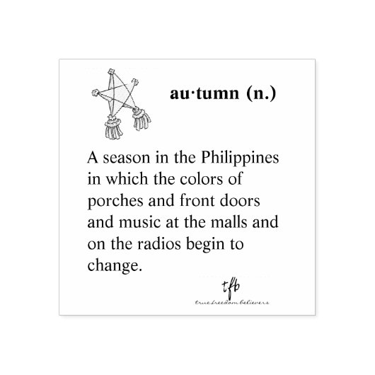 Filippijnse herfst rubberstempel (Afrduk)