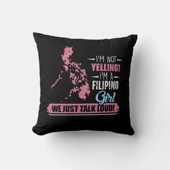 Filippijnse Humor Filipino Yelling Filipina Kussen (Voorkant)