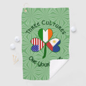 Filippijnse Ierse USA Shamrock Vlag Gepersonalisee Golfhanddoek (Insitu)