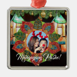 Filippijnse kleurrijke lantaarn, parolstijl metalen ornament