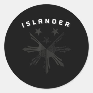 Filippijnse krijger Hawaiian Polynesische Tribal T Ronde Sticker