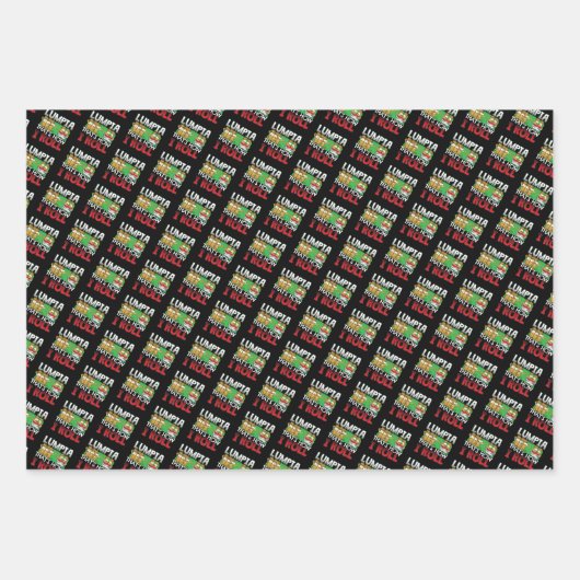 Filippijnse Lumpia Food Cartoon Inpakpapier Vel (Voorkant 3)