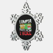 Filippijnse Lumpia Food Cartoon Tin Sneeuwvlok Ornament (Rechts)