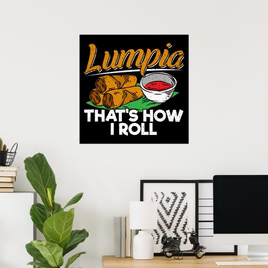 Filippijnse Lumpia Food Quote Poster (Thuiskantoor)