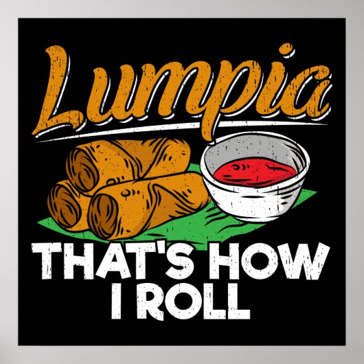 Filippijnse Lumpia Food Quote Poster (Voorkant)