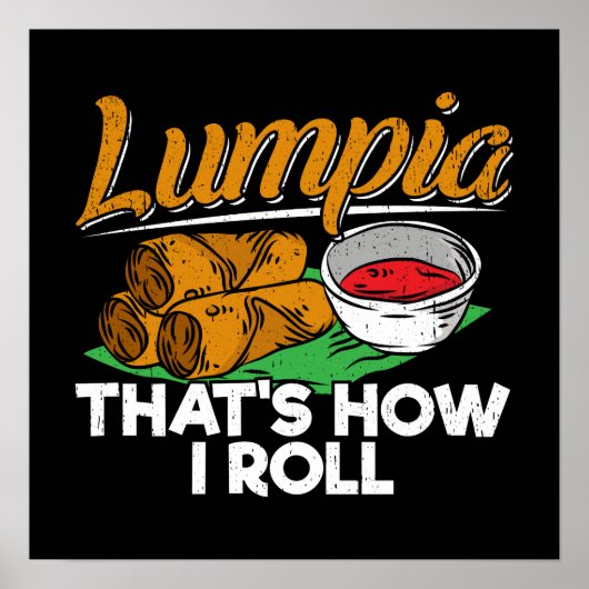 Filippijnse Lumpia Food Quote Poster (Voorkant)