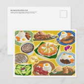 Filippijnse maaltijden / pinoy Comfort Food Briefkaart (Voorkant / Achterkant)