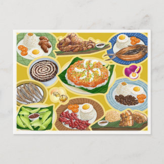 Filippijnse maaltijden / pinoy Comfort Food Briefkaart