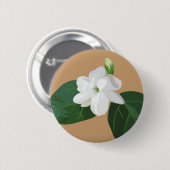 Filippijnse serie: Sampaguita Flower Ronde Button 5,7 Cm (Voorkant /achterkant)