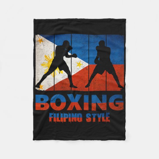 Filippijnse  stijl Boksen Grote Filippijnse Box Fleece Deken (Voorkant)