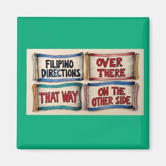 Filippijnse straat routebeschrijving magneet (Voorkant)