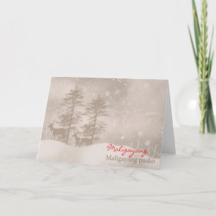 Filippijnse taal Prettige feestdagen stijlvol kers