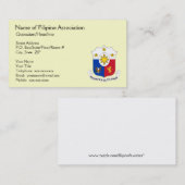 Filippijnse vereniging Generic Visitekaartje (Voorkant / Achterkant)