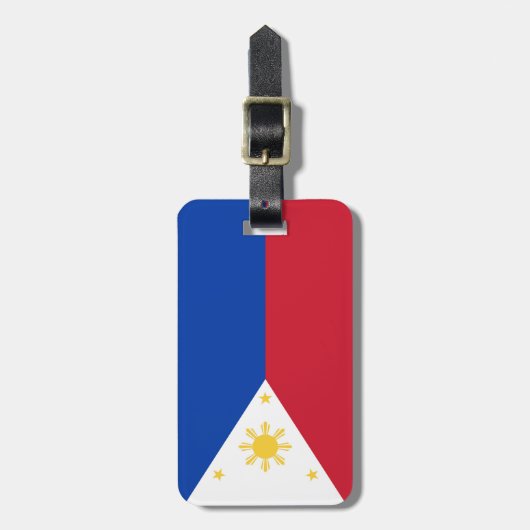 Filippijnse vlag bagagelabel (Voorkant verticaal)