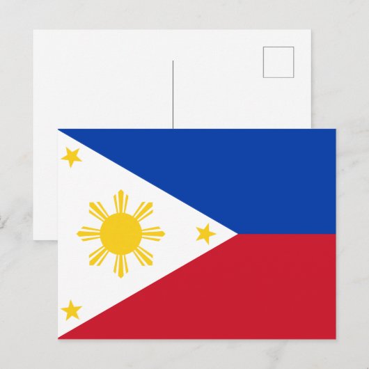 Filippijnse vlag briefkaart (Voorkant / Achterkant)