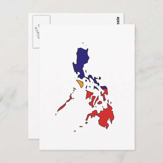 Filippijnse vlag briefkaart (Voorkant / Achterkant)