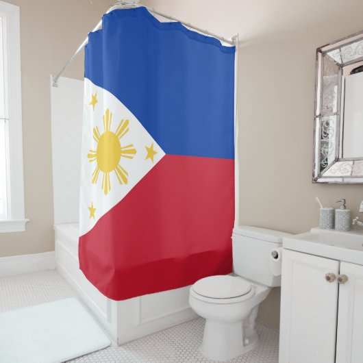Filippijnse vlag douchegordijn (In situ)