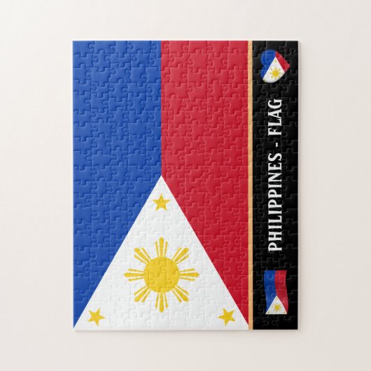 Filippijnse vlag en Filippijns land/Filipijnen Legpuzzel (Verticaal)