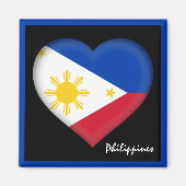 Filippijnse vlag en Filippijnse feestdag/sport Magneet (Voorkant)