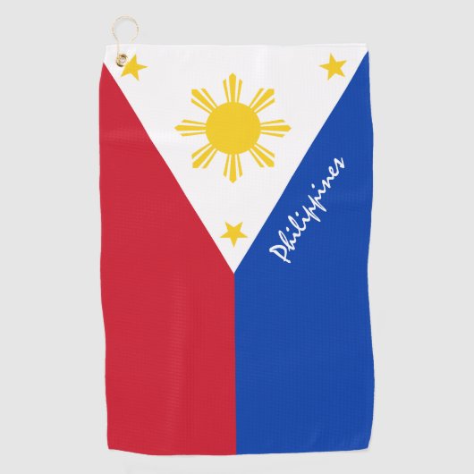 Filippijnse vlag en Filippijnse golfsport Golfhanddoek (Voorkant)