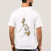 Filippijnse vlag en kaart T-Shirt (Achterkant)