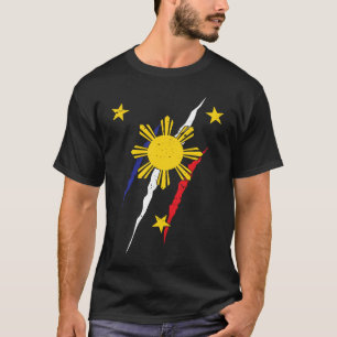 Filippijnse vlag Filipino Filipina Pinoy Pride Nat T-shirt