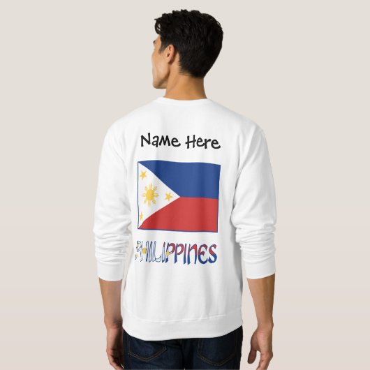Filippijnse vlag gepersonaliseerd trui (Achterkant volledig)