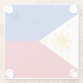 Filippijnse vlag glazen onderzetter (Achterkant)