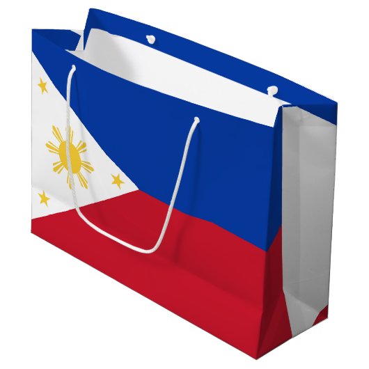 Filippijnse vlag groot cadeauzakje (Voorkant Gekanteld)