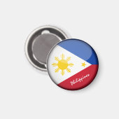 Filippijnse vlag & Manilla - sport- en sportfans Magneet (Voorkant / Achterkant)