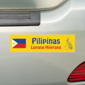 Filippijnse vlag + Map Bumpersticker (Op auto)