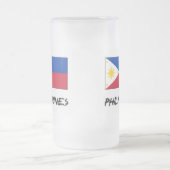 Filippijnse vlag matglas bierpul (Center)