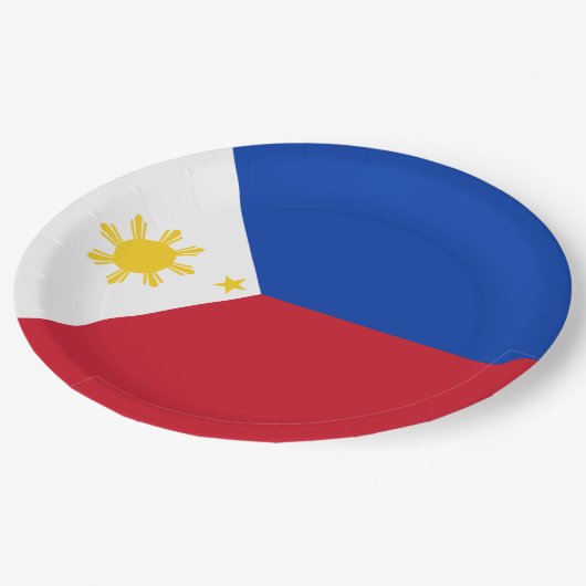Filippijnse vlag papieren bordje (Gekanteld)